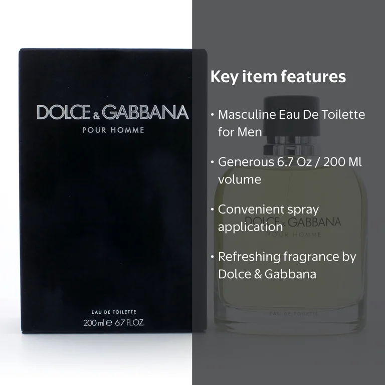 Dolce and Gabbana, Eau De Toilette Spray, 6.7 Oz, Men - Walmart.com