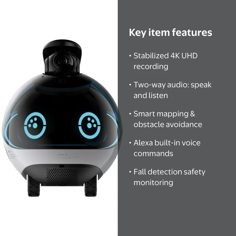 Enabot EBO X Indoor Wi-Fi Moving 4K Smart Home Companion Robot