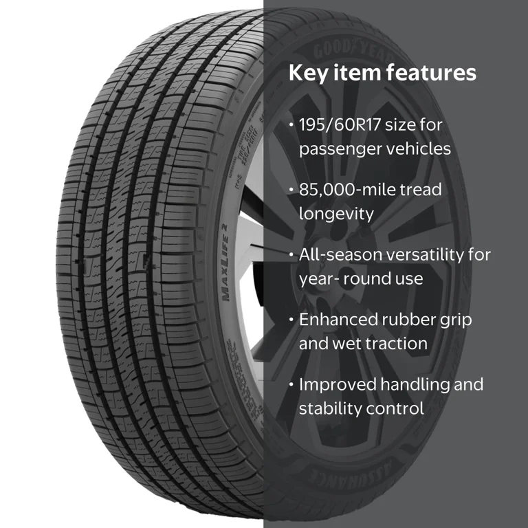 195/60R17 グッドイヤー Goodyear Assurance MaxLife 2 Touring 195/60R17 90H Passenger Tire