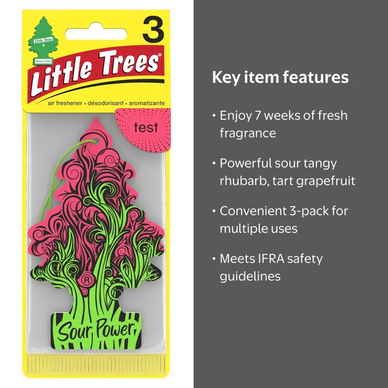 Little Trees Air Freshener Sour Power Fragrance 3-Pack - Walmart.com