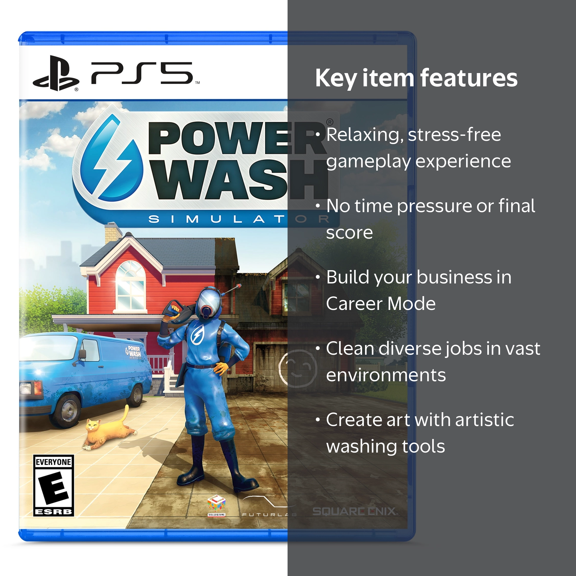 WAKO'S Engine PS×9本 & Mission PS×6本 セット Square Enix PowerWash Simulator for PS5 game, cleaning fun