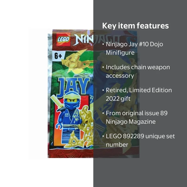 LEGO Ninjago Jay #10 Minifigure Foil Bag 892289 (SEALED) - Walmart.com