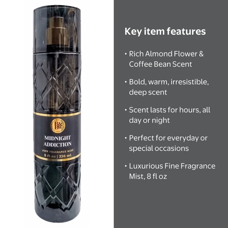 Bath & Body Works Midnight Addiction Fine Fragrance Mist, Almond