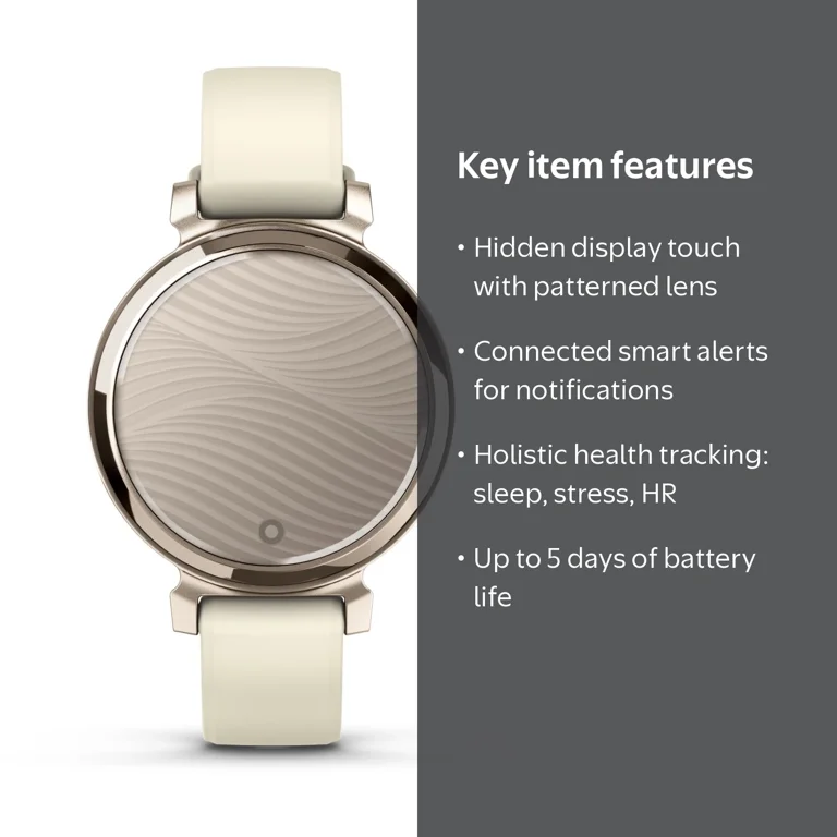 Garmin Lily 2 Smartwatch - Cream Gold, Heart Rate Tracker, 5 Days