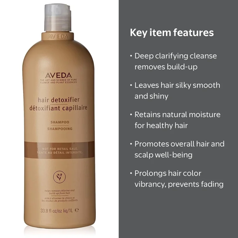Aveda, Hair Detoxifier Shampoo, 33.8 oz, Clarifying Cleansing