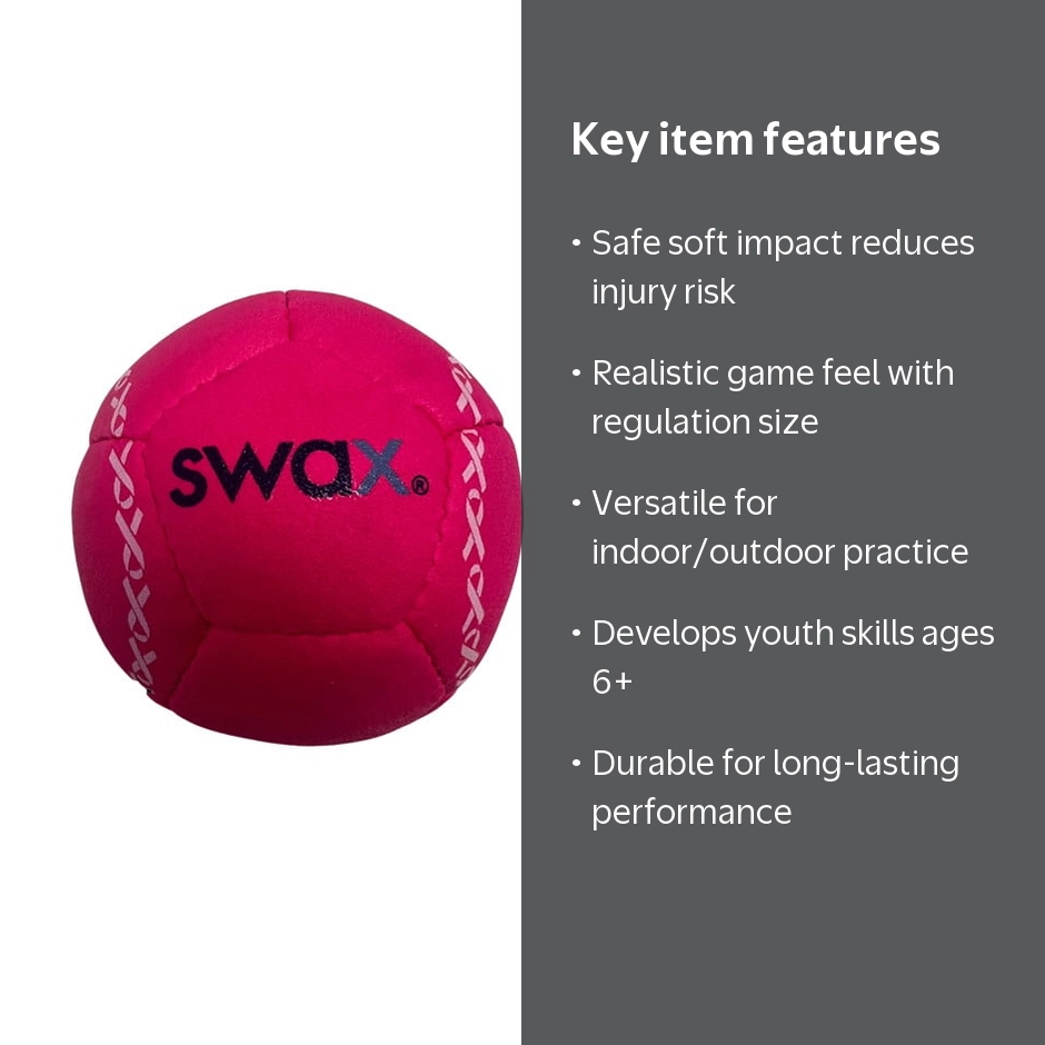 Swax Pink Training Softball for Indoor Practice - Soft, Safe for