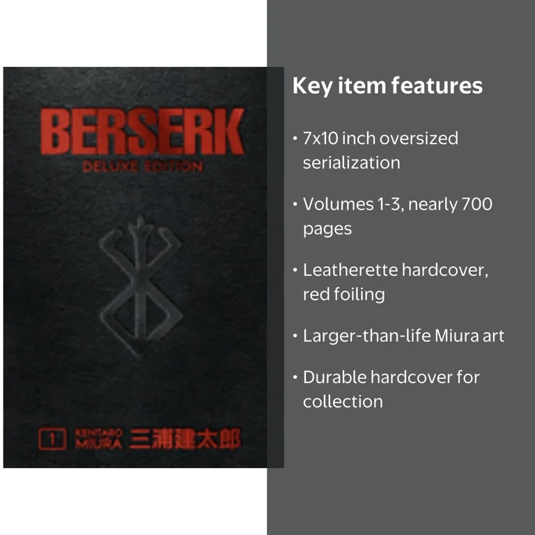 Kentaro Miura, Berserk Deluxe Volume 1, Hardcover, Leatherette