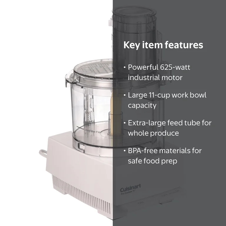 Cuisinart, Food Processor, 11-cup, White with Large Feed Tube