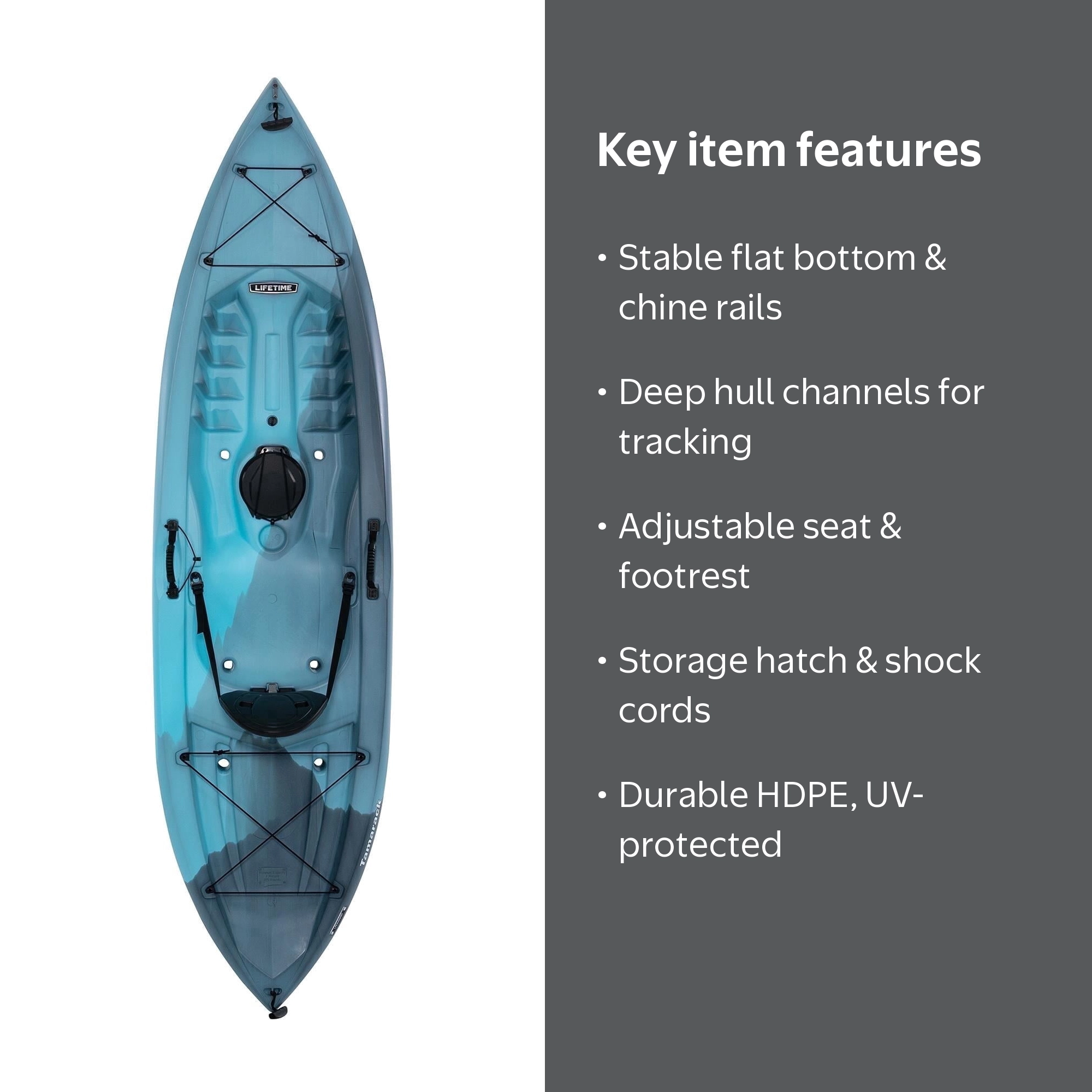 Lifetime Tahoma 10 ft Sit-On-Top Kayak with Paddle, Arctic Fusion