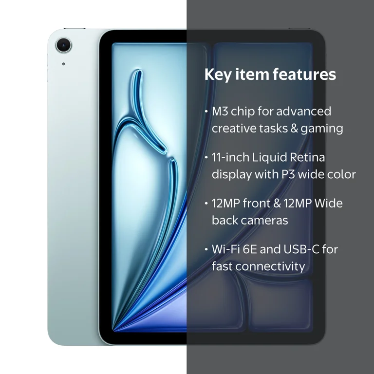 2025 Apple 11-inch iPad Air M3, Built for Apple Intelligence, Wi