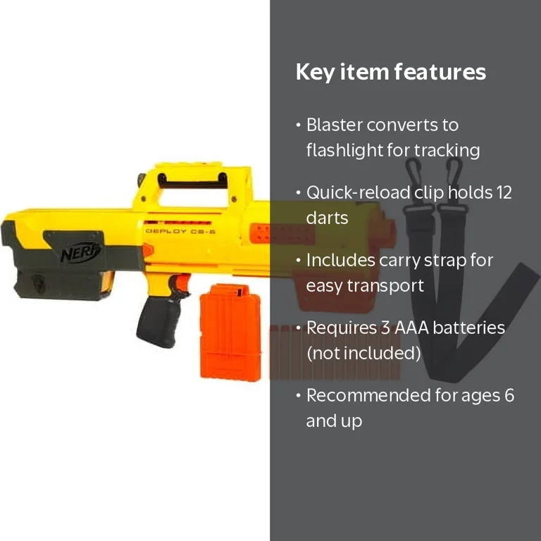 Nerf Nstrike Deploy Promo R And R Blaster, Flashlight, 12 Darts