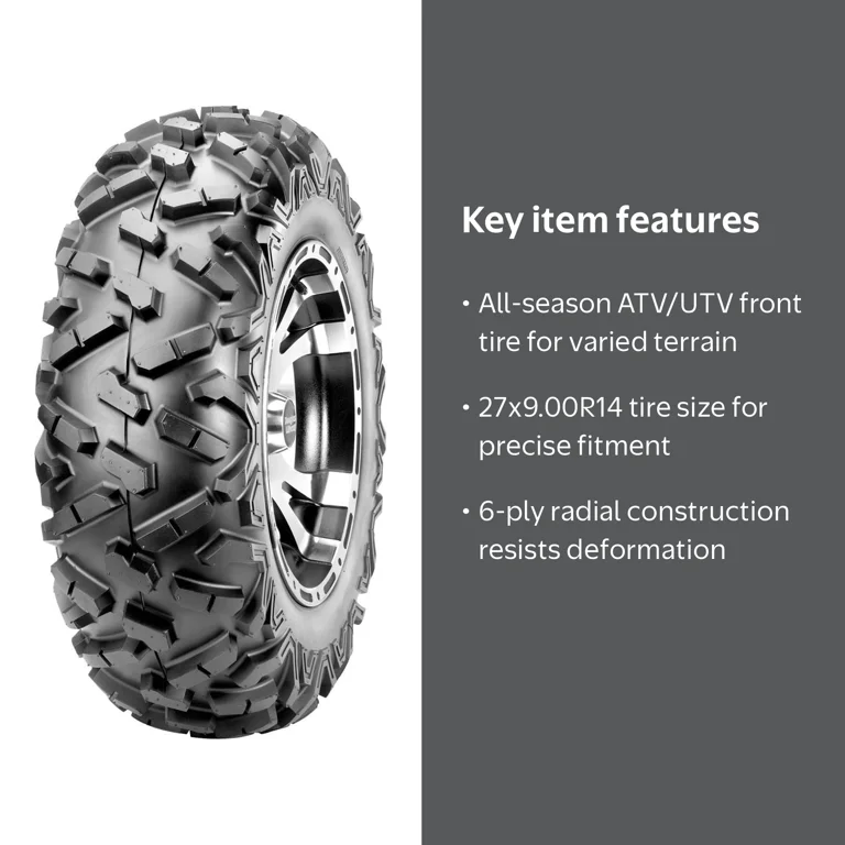 Maxxis Bighorn 2.0 MU09 Mud Road Four Wheeler Front 27x9R14 6 Ply