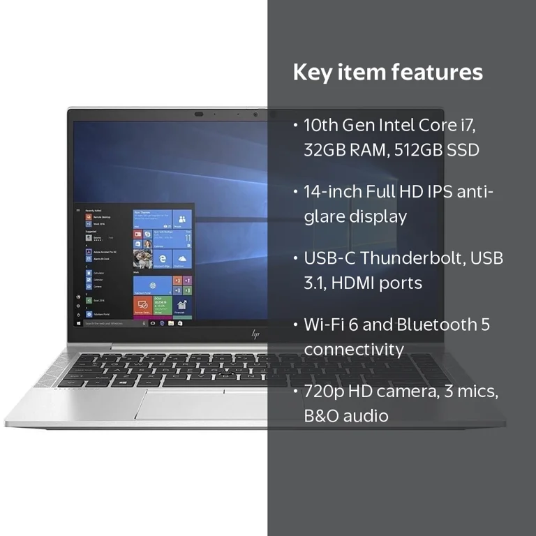 Restored HP EliteBook 840 G7 14-Inch Full HD Laptop Intel Core i7