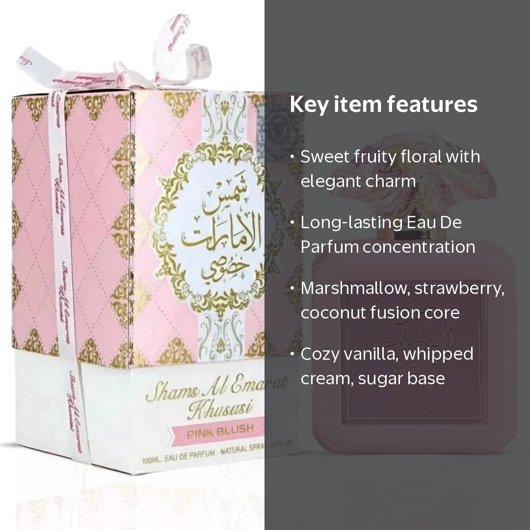 Ard Al Zaafaran, Pink Blush Eau De Parfum, 100ml, Sweet Fruity