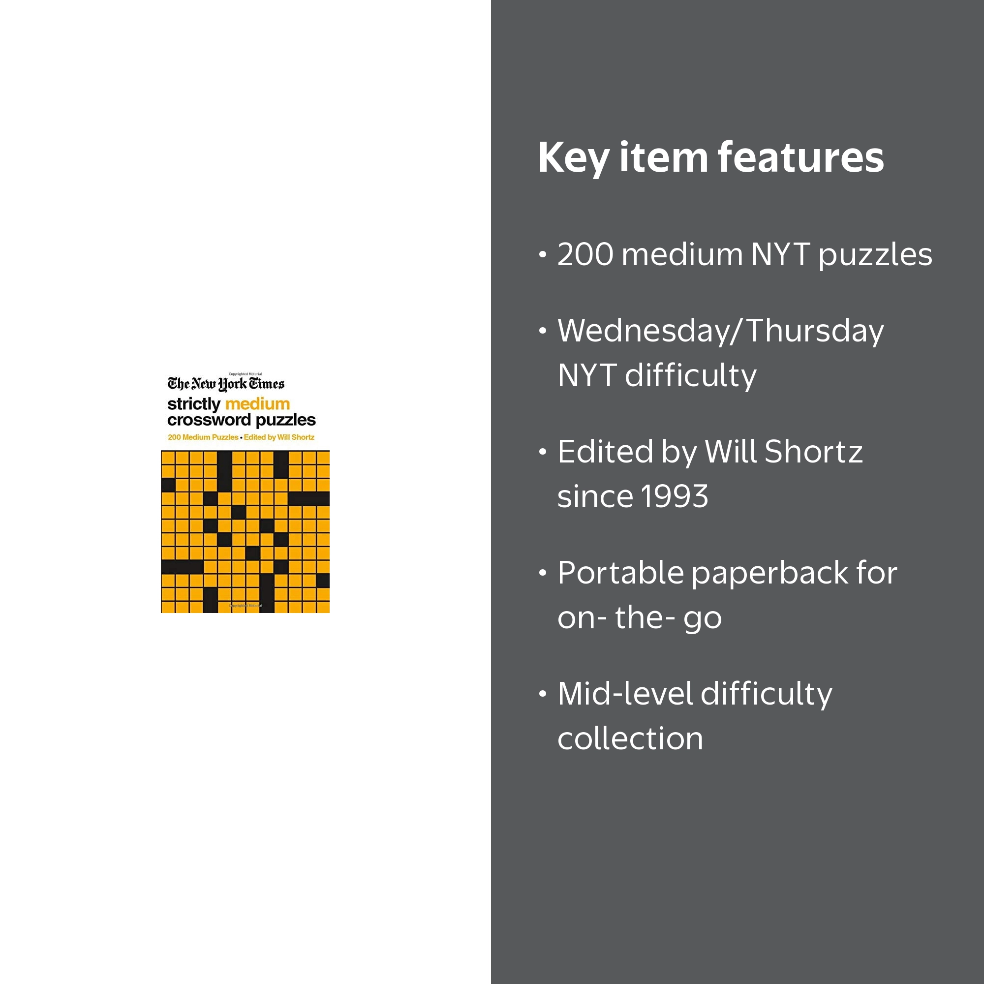 New York Times, Crossword Puzzles, Volume 1, 200 Medium Puzzles