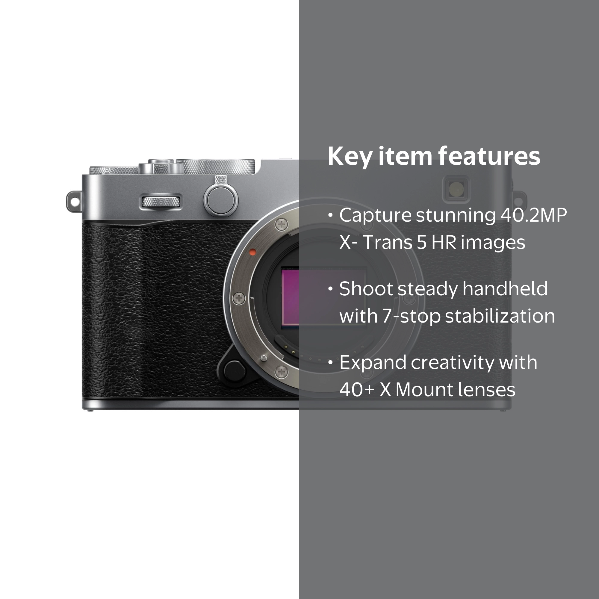 Fujifilm X-E5 Mirrorless Camera (Silver) with XF23mmF2.8 R WR Lens