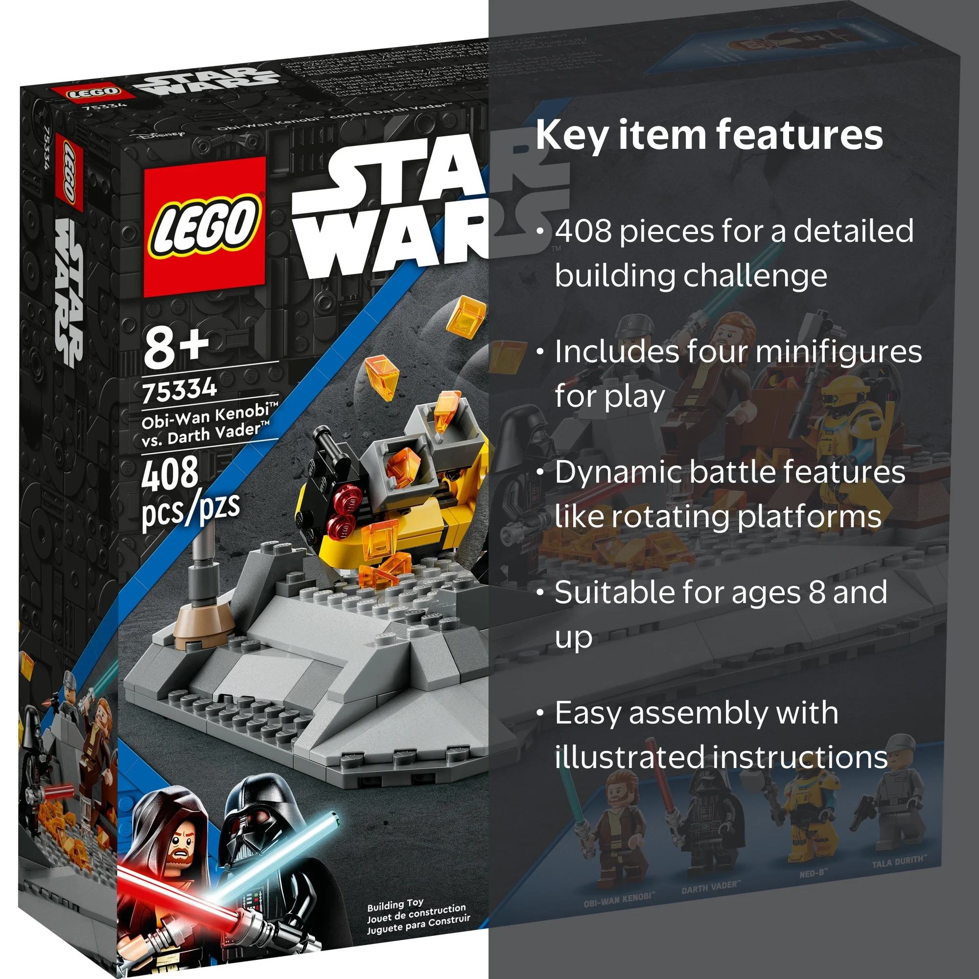LEGO Star Wars Obi-Wan Kenobi vs. Darth Vader 75334, Battlefield