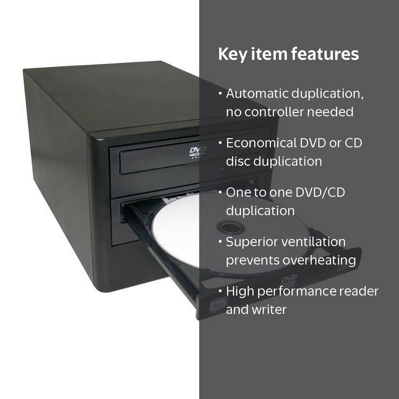 PDE Tech ZipSpin Load & Go CD/DVD Master Duplicator & Burner