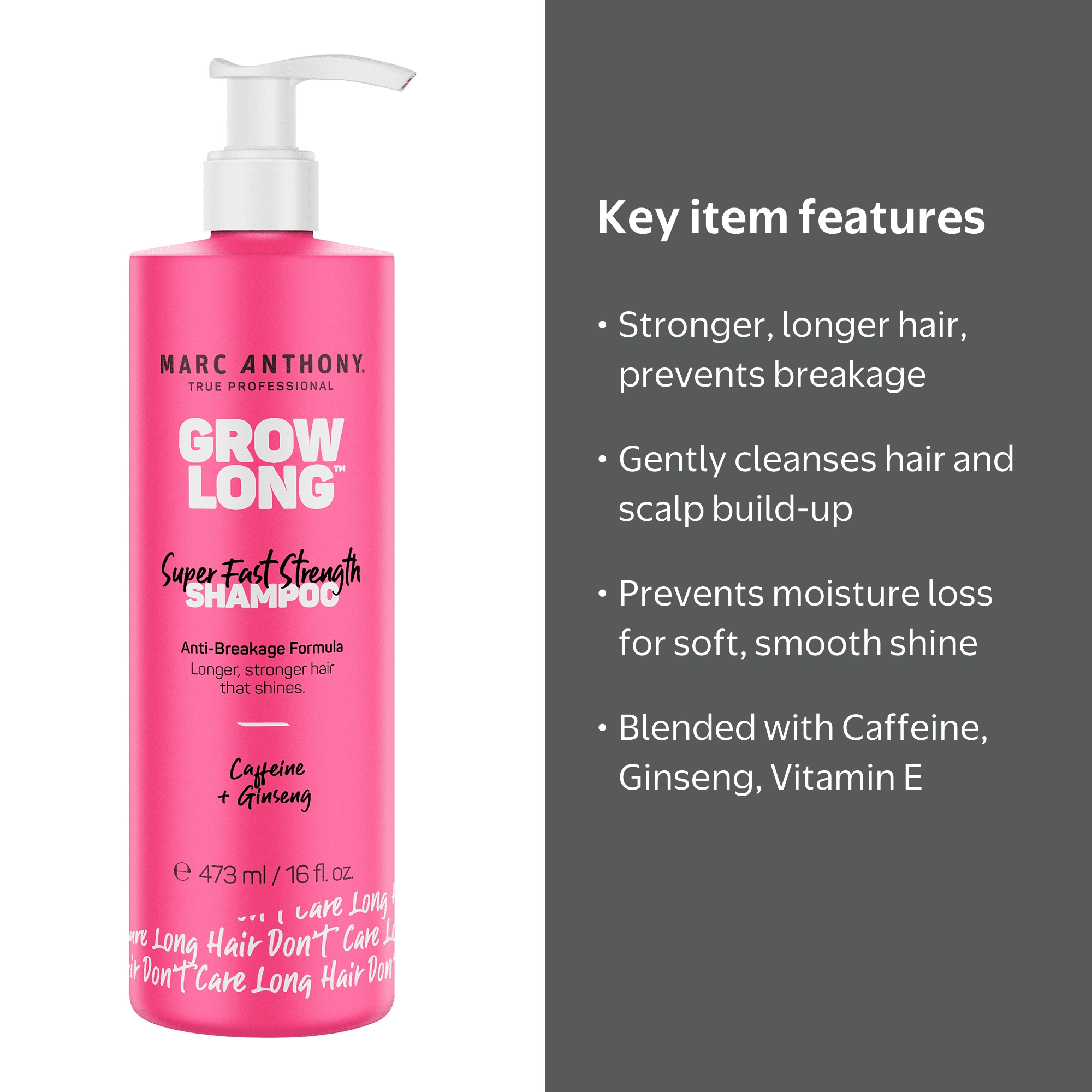 Marc Anthony GROW LONG Super Fast Strength Shampoo, Caffeine