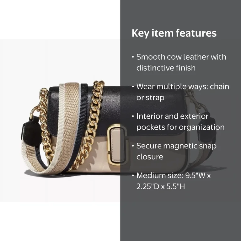 MARC JACOBS ハンドバッグ Marc Jacobs Women's The J Marc Shoulder Bag Greige Multi - Walmart.com