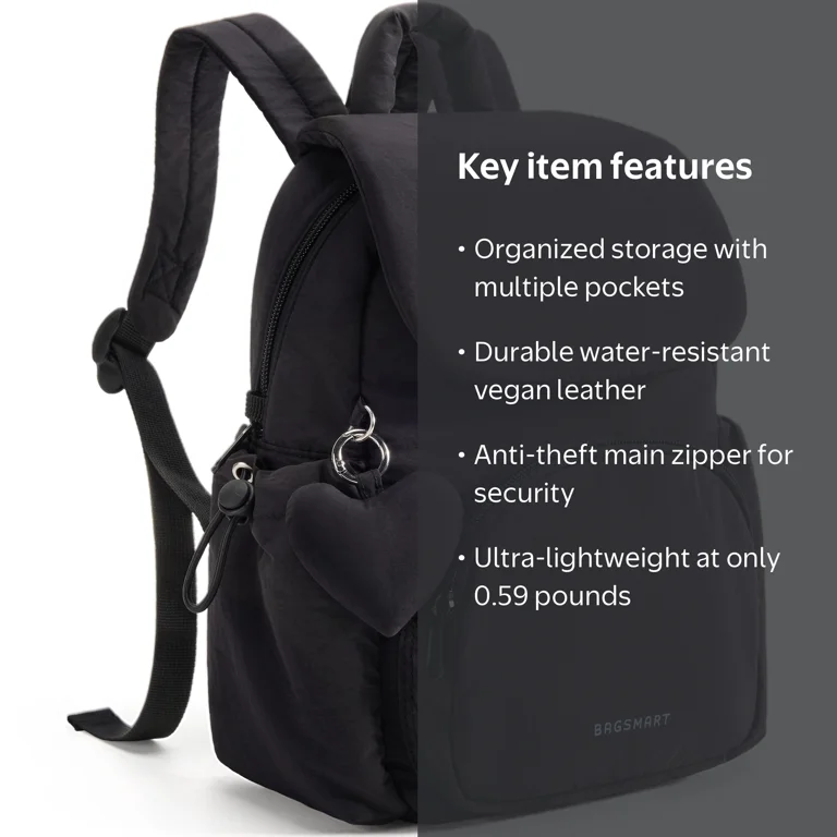 black faux leather small backpack Ivy Mini your mother Women's Faux Leather Backpacks |