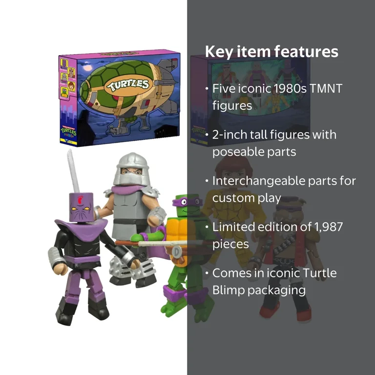 TMNT Minimates Turtle Blimp Deluxe Box Set - Walmart.com