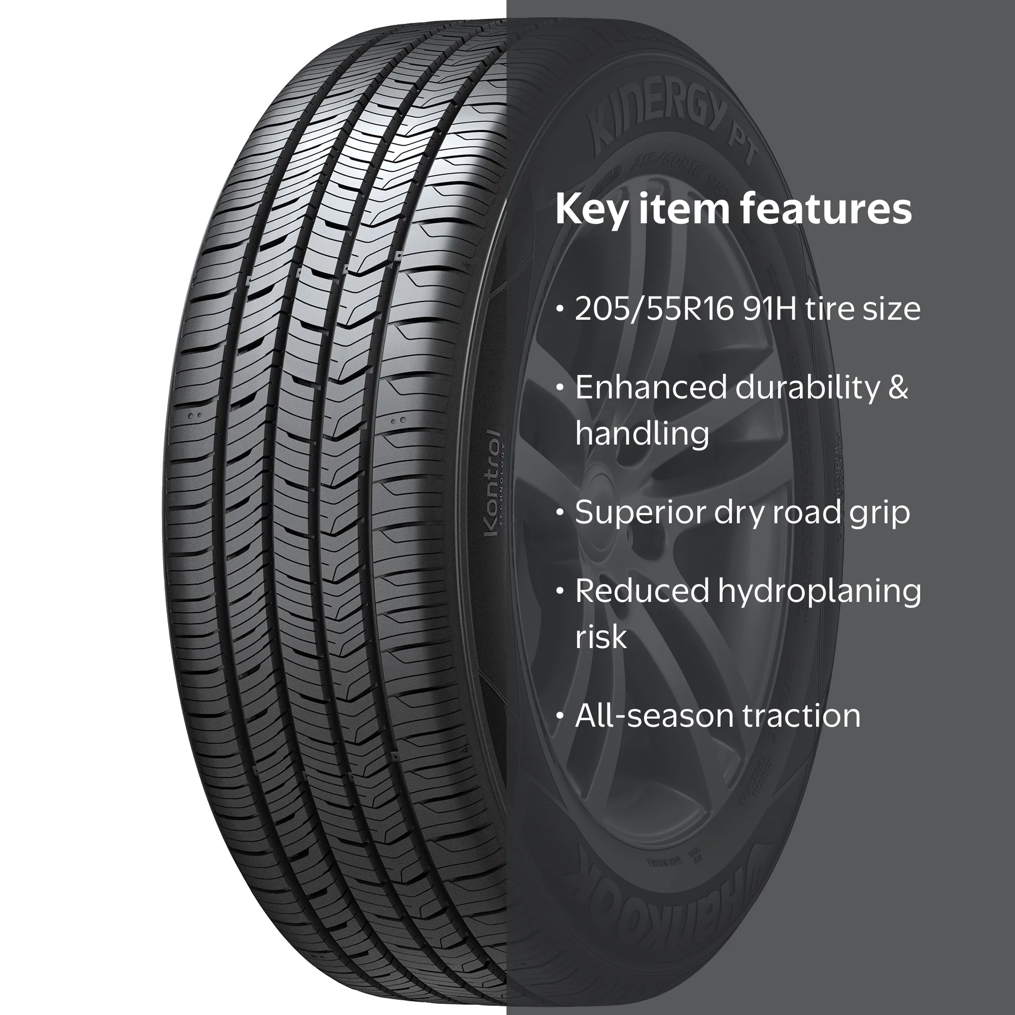 Hankook Kinergy PT H737 All Season 205/55R16 91H Passenger Tire