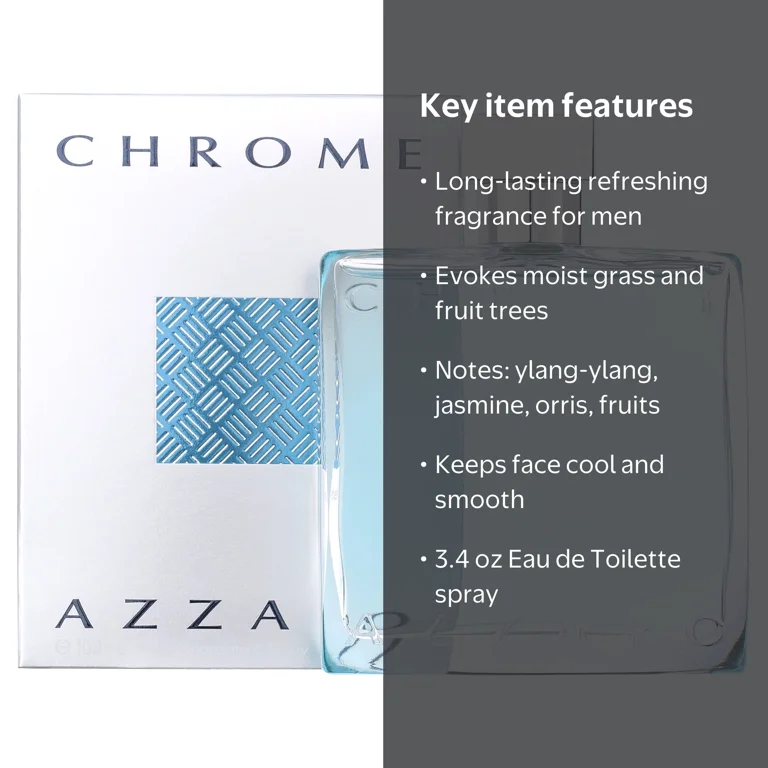 Azzaro Chrome Eau de Toilette, Cologne for Men, 3.4 oz - Walmart.com