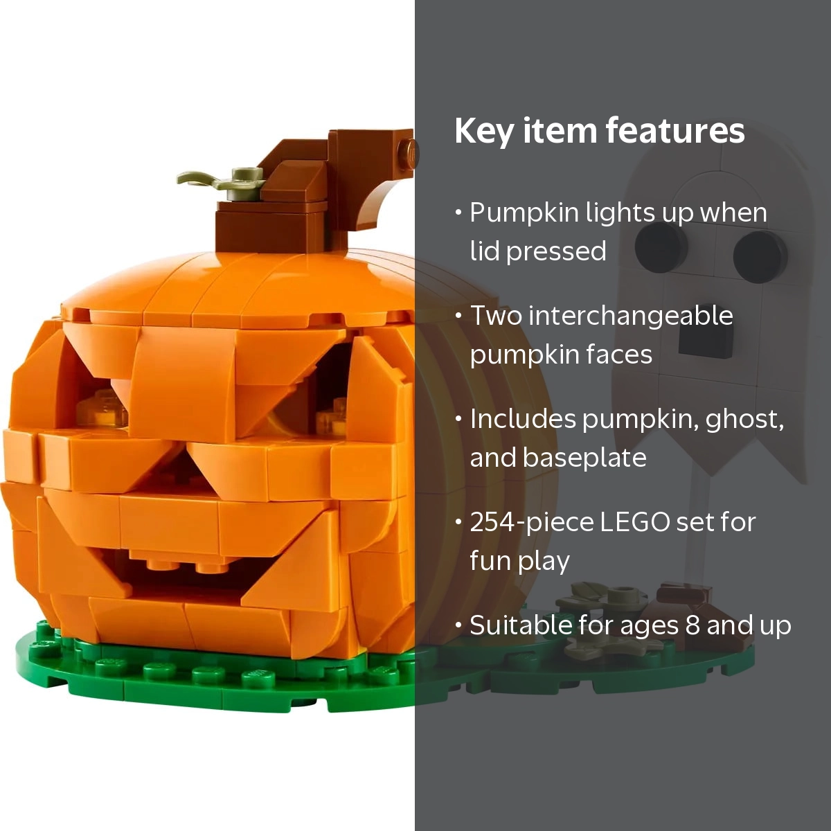 LEGO, Halloween Pumpkin Building Set, 40697, 254 Pieces - Walmart.com