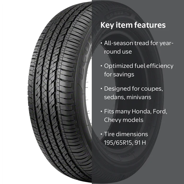 Bridgestone Ecopia EP422 Plus 195/65R15 91 H Tire Fits: 2013-15