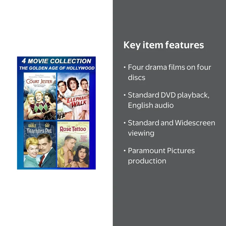 The Golden Age of Hollywood 4-Movie Collection (DVD), Paramount