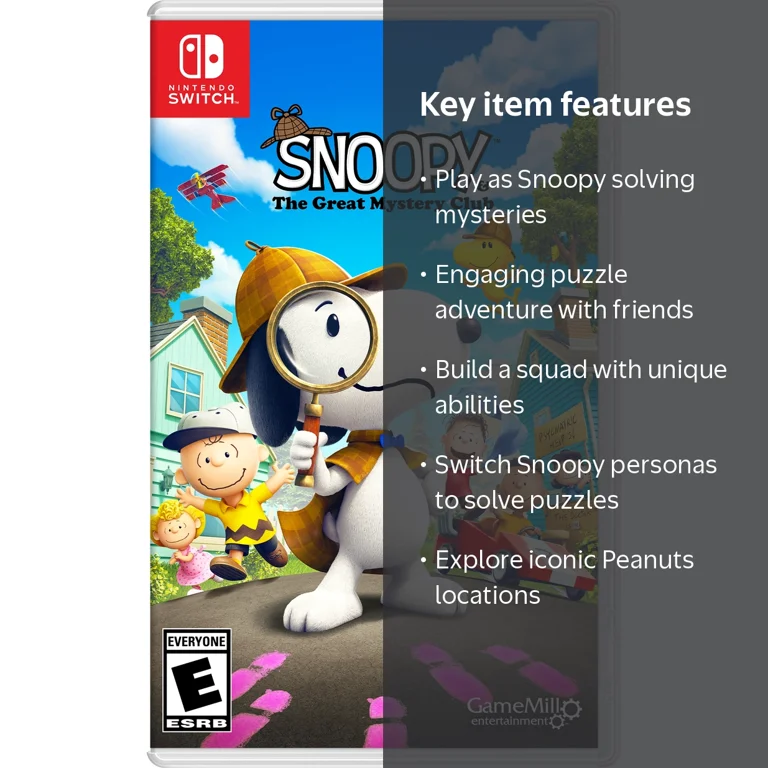 Nintendo Switch SNOOPY THE GREAT MYSTERY CLUB Switch Snoopy & The Great Mystery Club for Nintendo Switch - Walmart.com