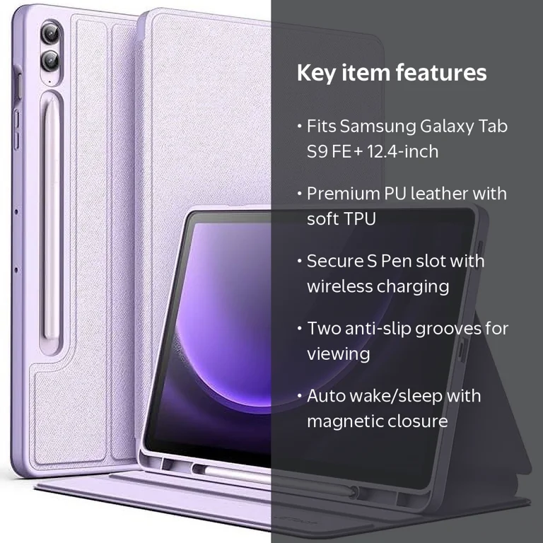 JETech Case for Samsung Galaxy Tab S9 FE+ / S9 FE Plus 12.4