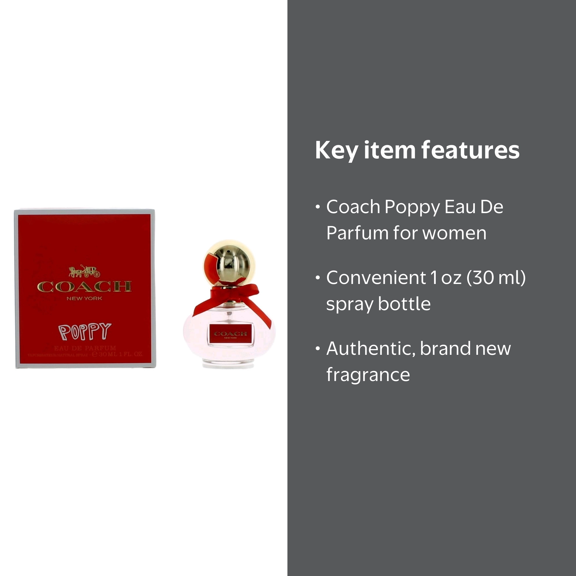 Coach Poppy Eau De Parfum, Perfume for Women, 1.0 oz, Refreshing