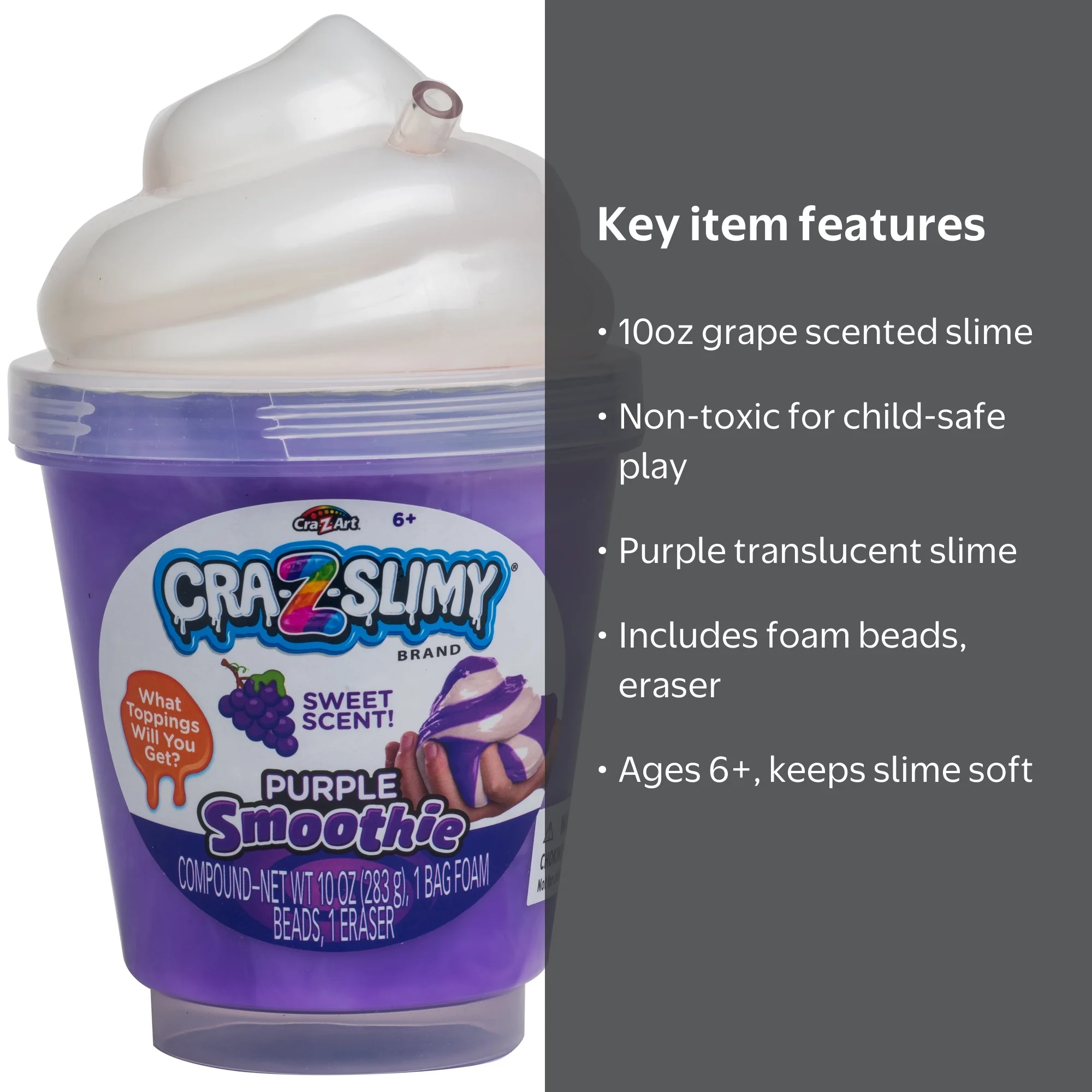 Cra-Z-Art Cra-Z-Slimy Purple Smoothie Slime, Ages 6 and up