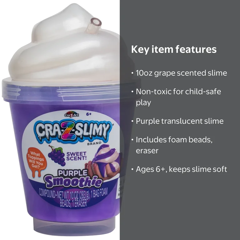 Cra-Z-Art Cra-Z-Slimy Purple Smoothie Slime, Ages 6 and up