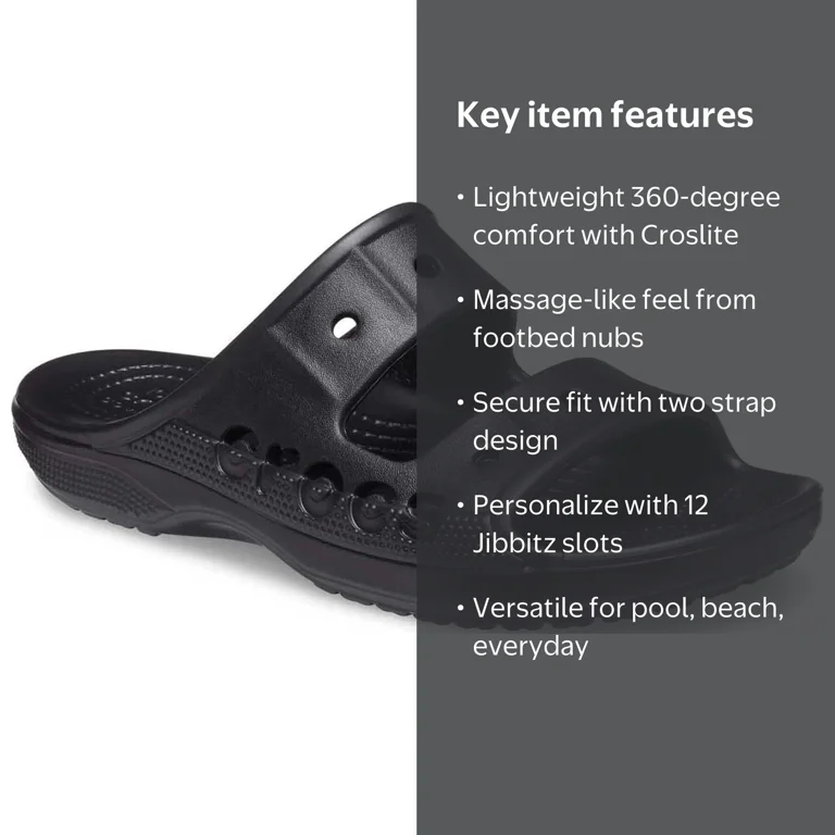 Crocs Unisex Baya Slide Sandals - Walmart.com