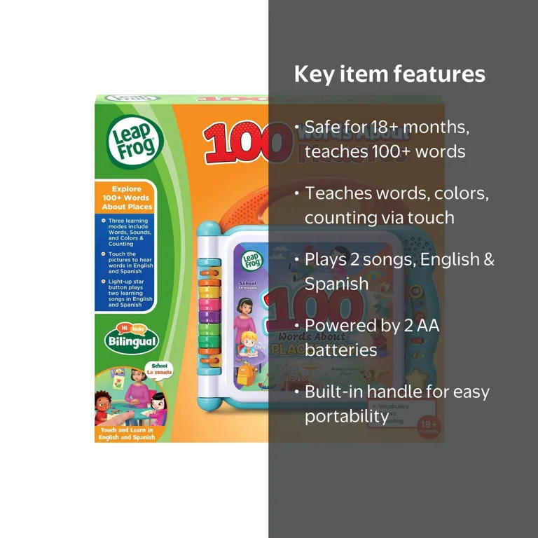 LeapFrog 100 Words About Places Bilingual Electronic Learning