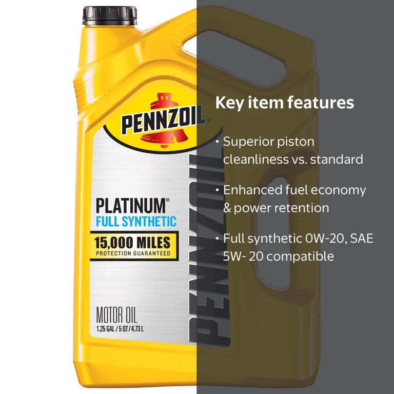 メンテナンス Pennzoil Ultra Platinum 0W-20 Pennzoil, Full