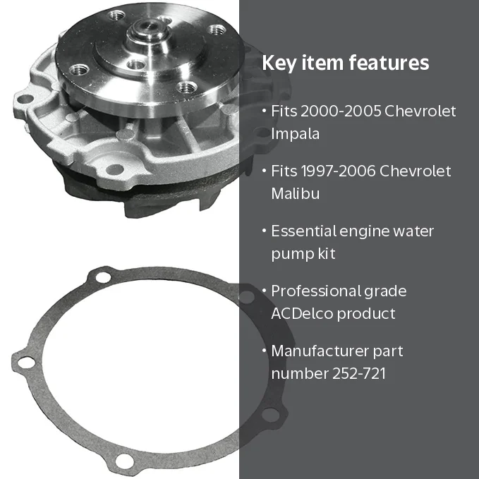 紅牙　AIR K65XHB-MT・N ACDelco Professional 252-721 Water Pump Kit Fits select: 2000-2005