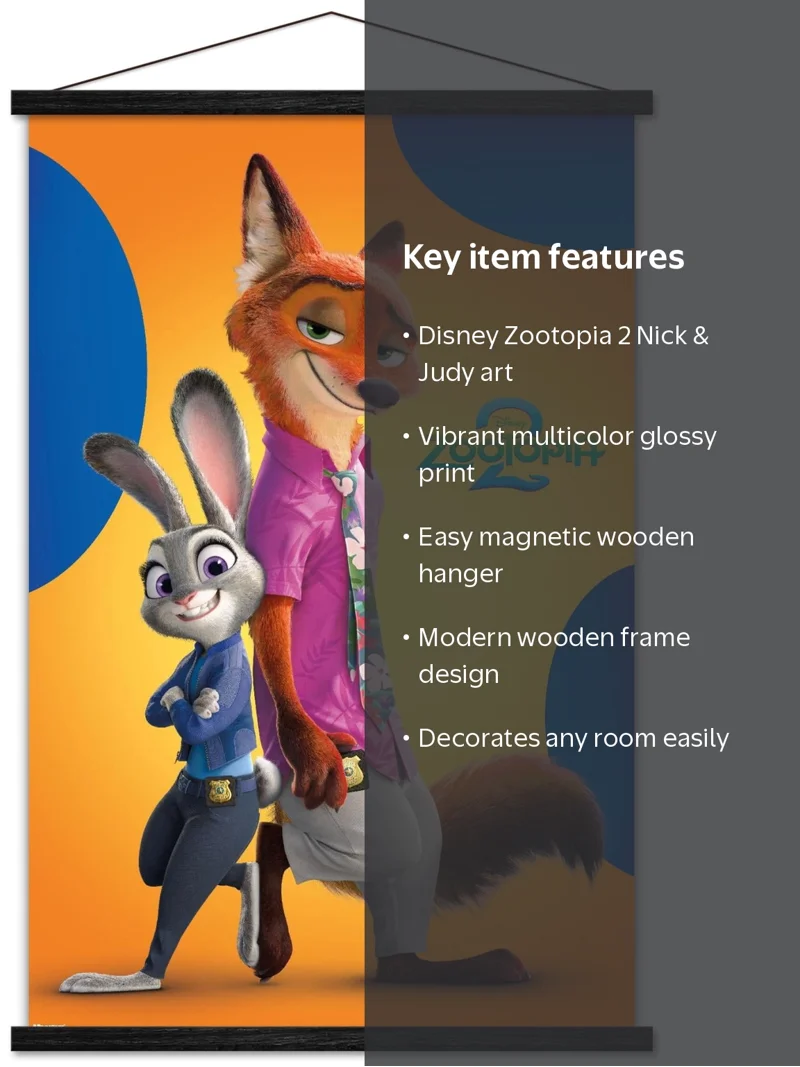 Disney Zootopia 2 (2025) - Nick & Judy Wall Poster with Magnetic