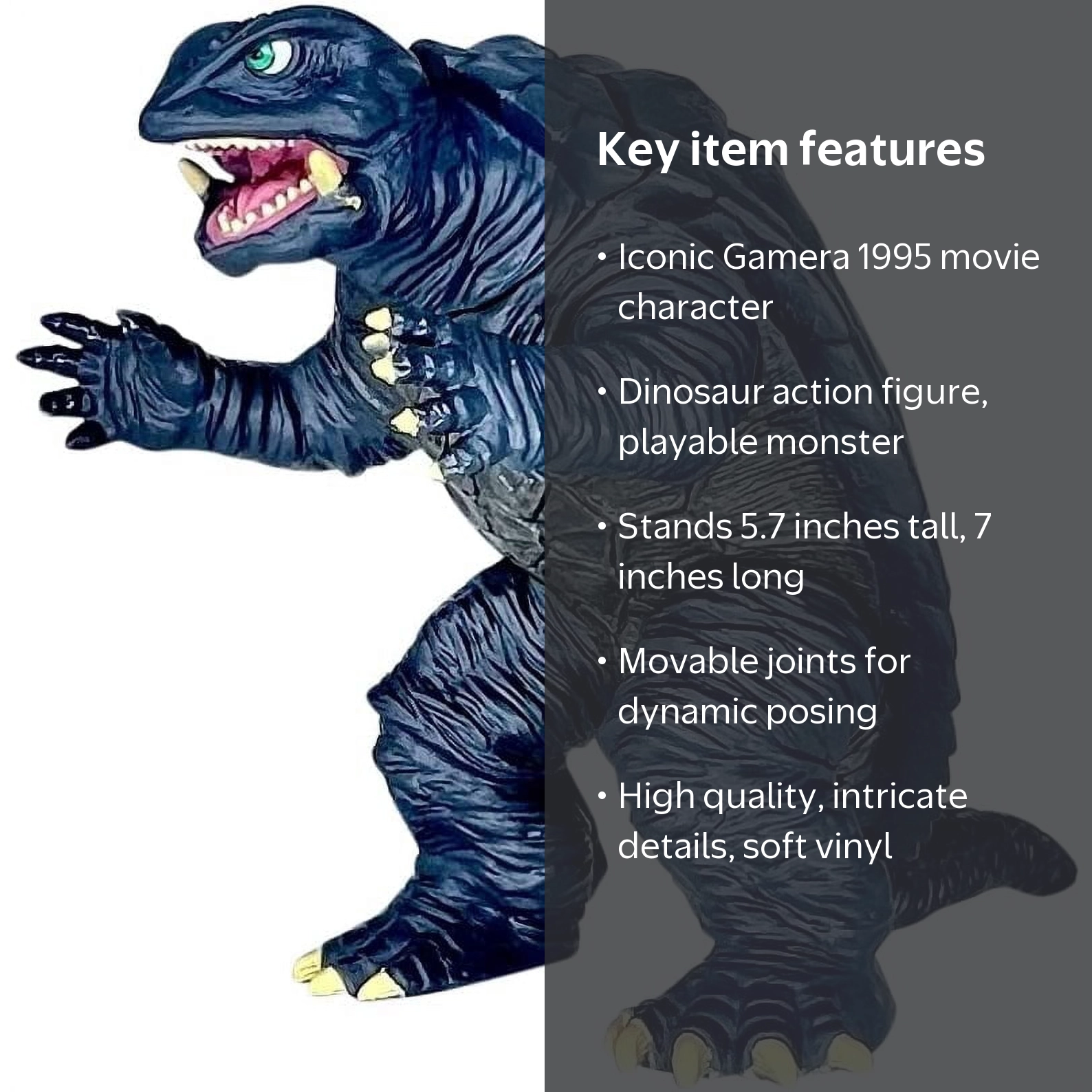 1995 Gamera Godzilla Action Figure: King of The Monsters, Movable