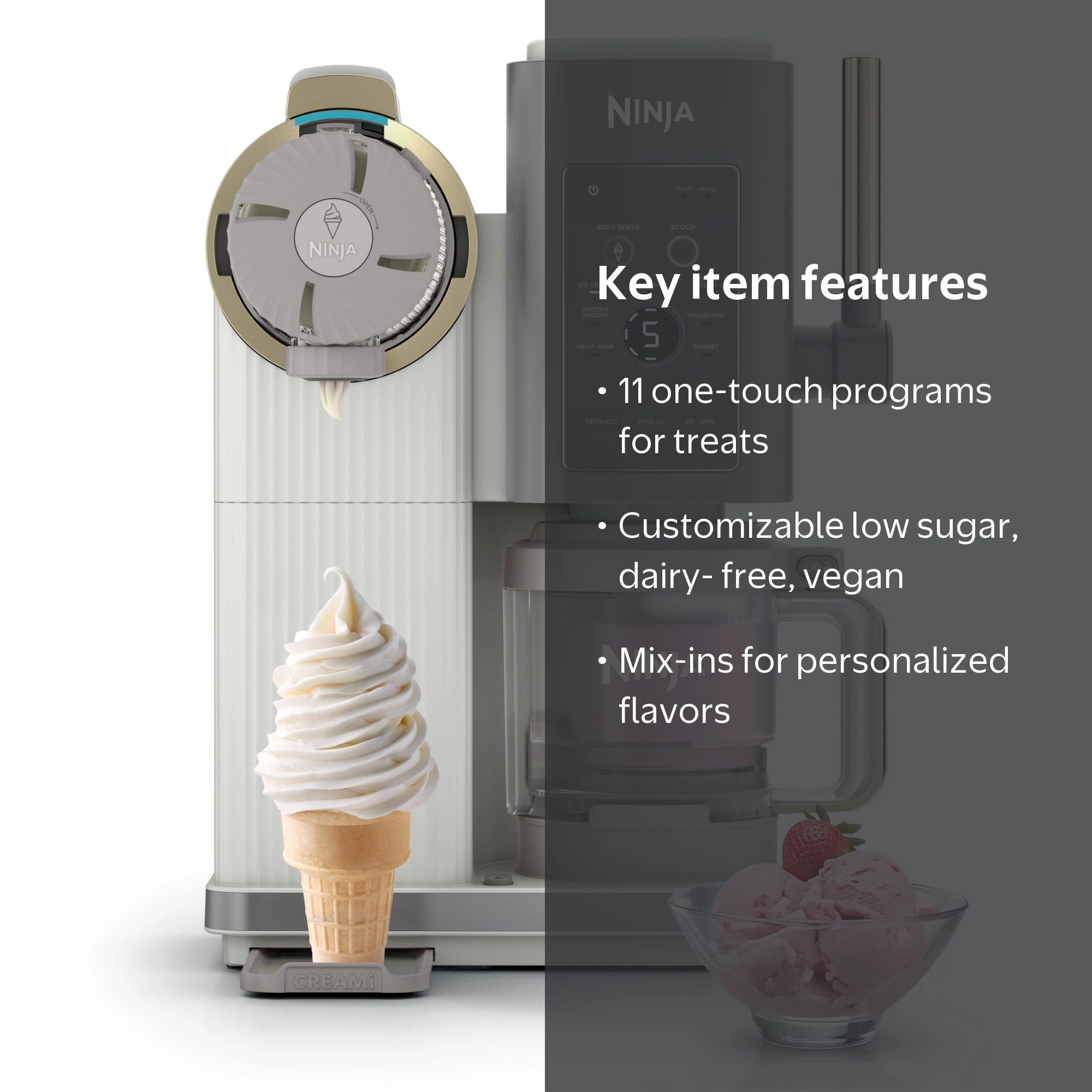 Ninja Creami Scoop & Swirl Ice Cream Maker, Scoopable & Soft Serve