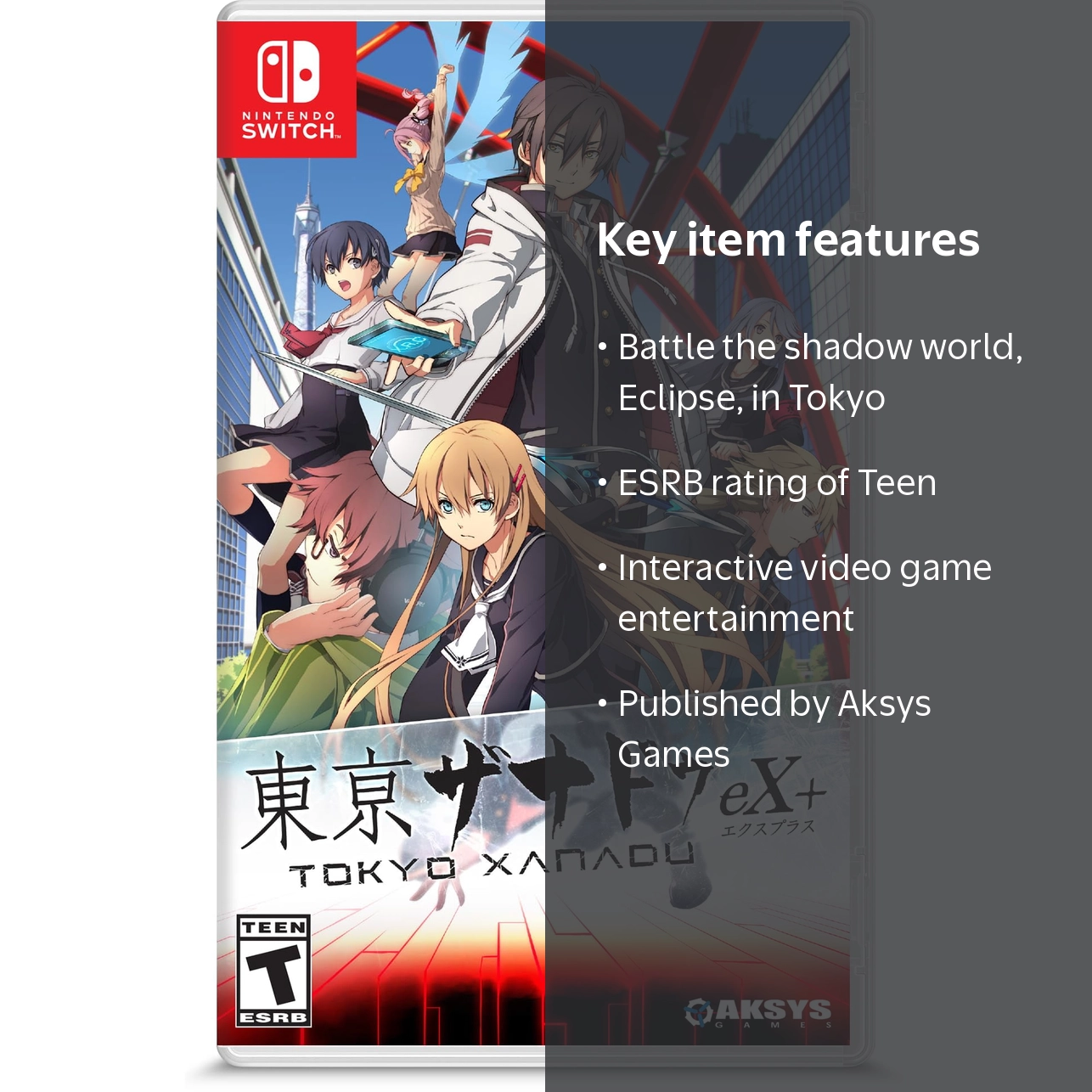 Aksys, Tokyo Xanadu eX+ for Nintendo Switch, Action RPG Video Game