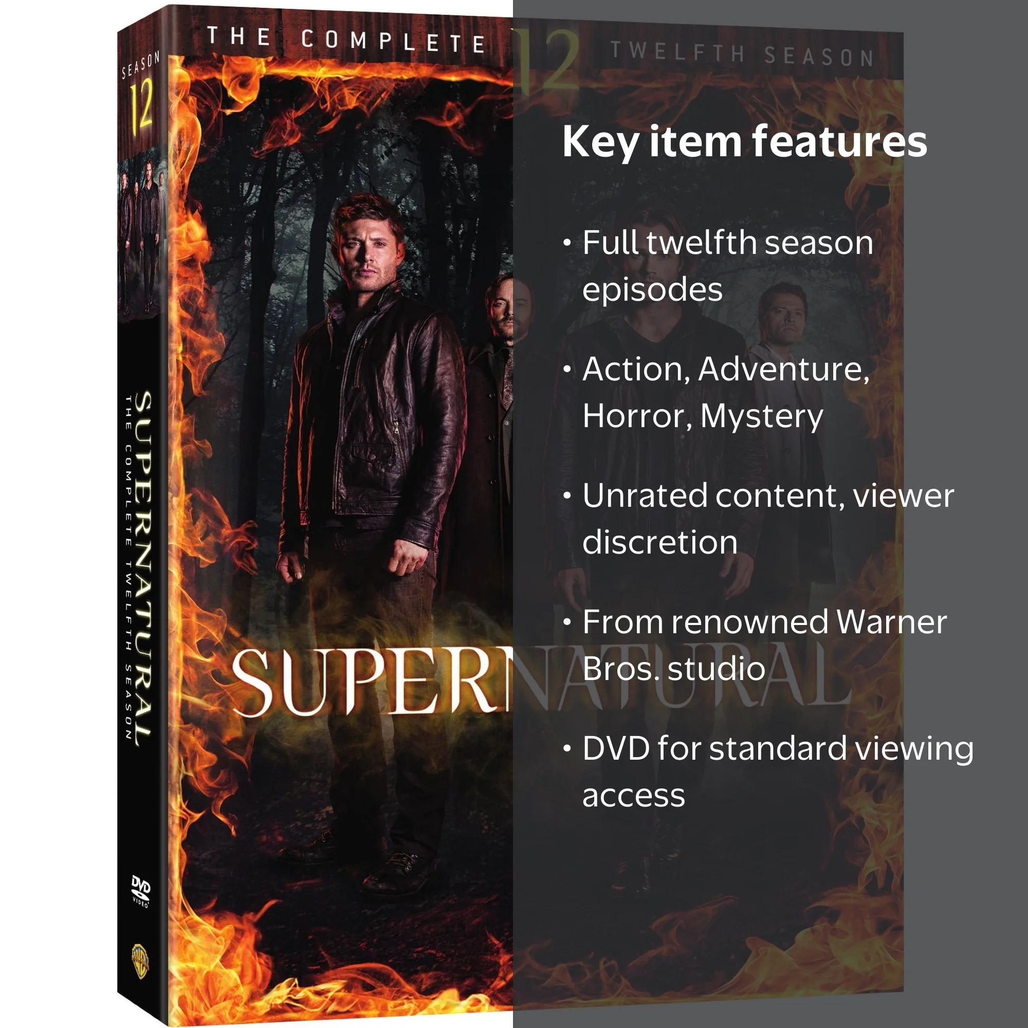 Warner Home Video Supernatural Complete Twelfth Season Horror TV