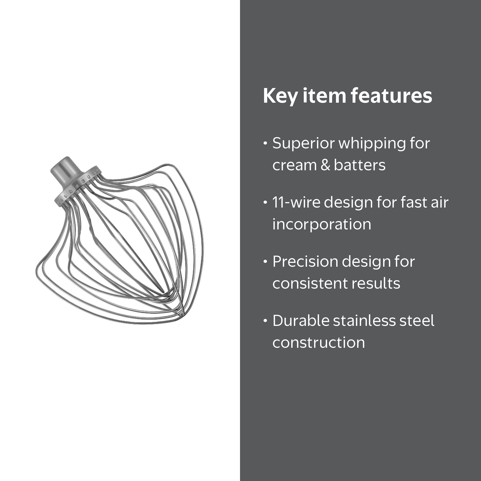 KitchenAid, Stand Mixer Attachment, KN211WW, Stainless Steel