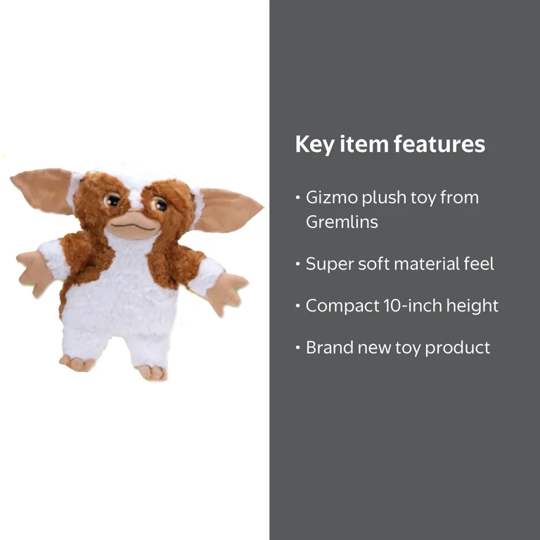 Gizmo Gremlins Stuffed Animal Plush Toy, 10 Inch Super Soft
