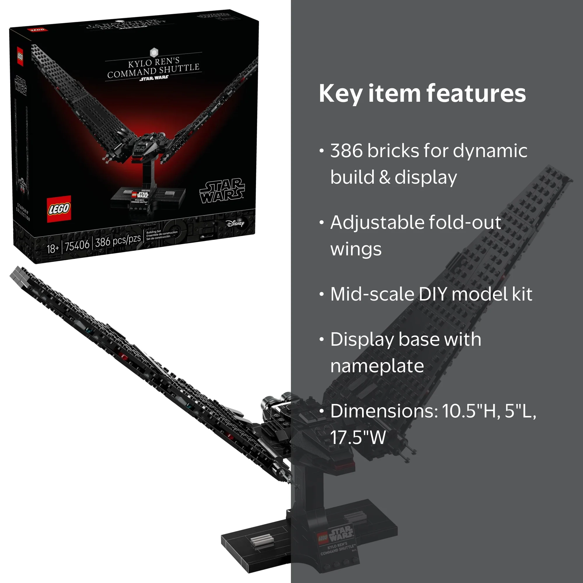 LEGO Star Wars Kylo Ren's Command Shuttle - Model Starship
