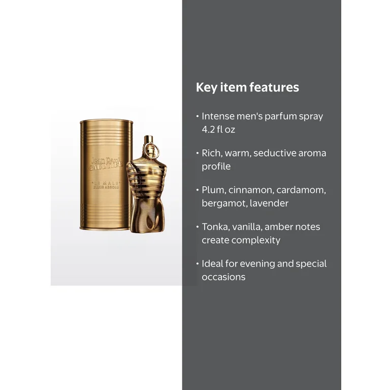 Jean Paul Gaultier Men's Le Male Elixir Absolu Parfum 4.2 oz