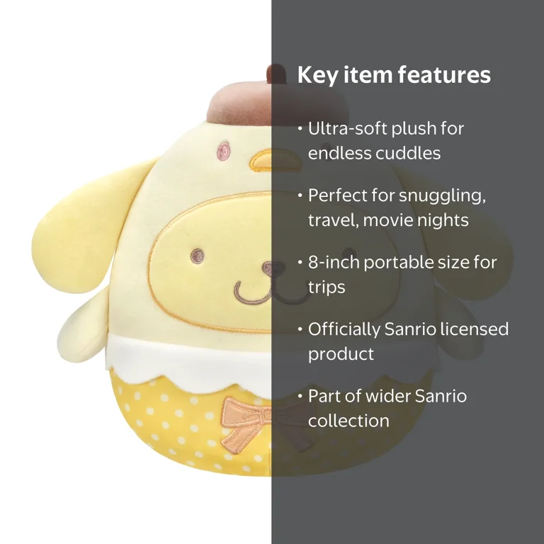 Squishmallows 8‚Äù Pompompurin Easter Chick Plush Toy, Official